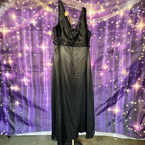 After Six - St Charmeuse Draped Dress - Black - 20 - NWT